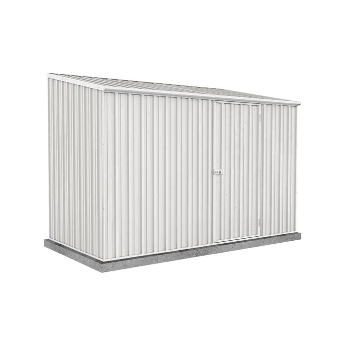 Absco Sheds 3.0 x 1.52 x 2.08m Surfmist Space Saver Single Door Garden Shed