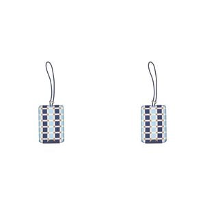 2PK Annabel Trends Check Luggage Tag Suitcase Identifier 11cm