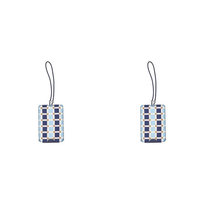 2PK Annabel Trends Check Luggage Tag Suitcase Identifier 11cm