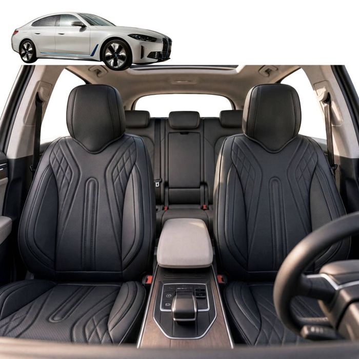 Australian Goose Front Seat Covers for BMW i4 Gran coupe 2022 - Current (G26) - PU Leather, Black (2pc)