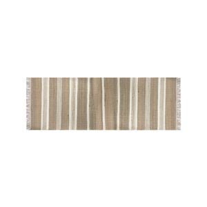 Madras Link 60 x 180cm Natural / White Adara Hand Woven Jute Blend Runner
