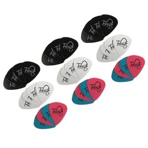 36pc Tribute Guitar Bass Ukulele Strumming Plectrum Picks Medium 0.74mm Assorted