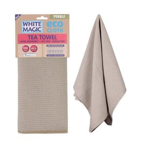 White Magic Eco Cloth Tea Towel Pebble