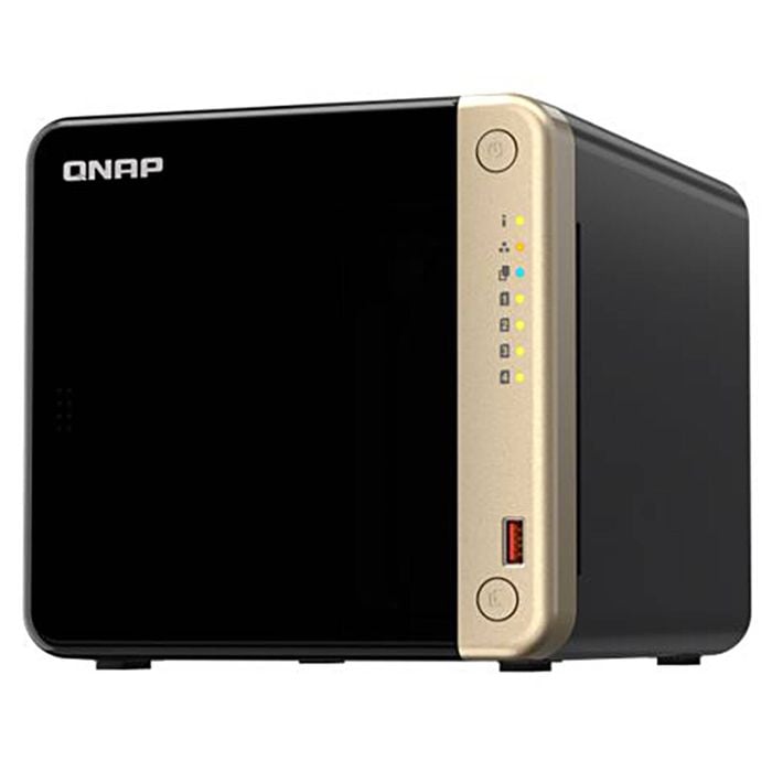 QNAP 4 Bay High-Performance Desktop NAS with Intel Celeron Quad-core Processor, Network Connectivity, Diskless, TS-464-8G
