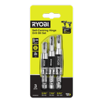 Ryobi 3-Piece Door Hinge Drill Bit Set