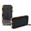 2x 10000mAh Solar Power Bank Dual USB Torch Light Compass