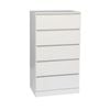 Foret Dresser Tallboy Lowboy Cabinet Bedroom Storage Chest 5 Drawers Wood White