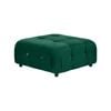 Foret 1pc Sofa Ottoman Modular Sectional Armless Tufted Velvet Couch Green