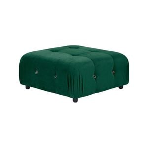 Foret 1pc Sofa Ottoman Modular Sectional Armless Tufted Velvet Couch Green