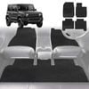 6D Diamond Car Floor Mats for Suzuki Jimny 2018-Current Auto-Full Set-Black-Outback GT