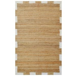 Handwoven Natural Jute Rug - Dash 1099 - Natural/cream - 190x280cm