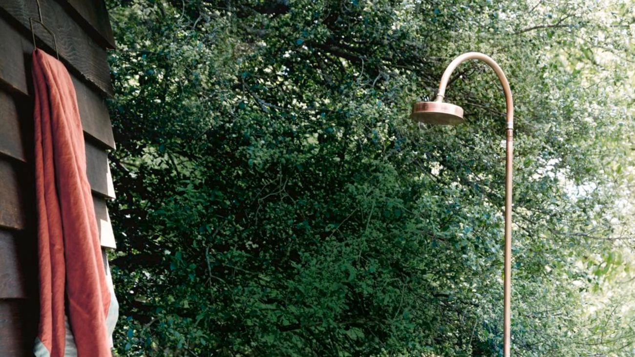 Outdoor shower.