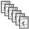6PK Unigift Downton 13x18cm MDF/Glass Matt Picture Frame - Black