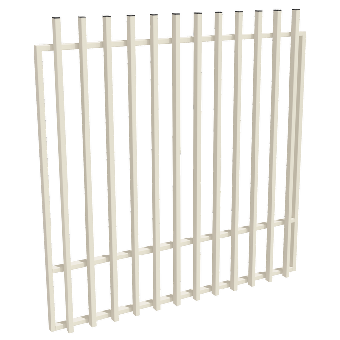 ProtectorAl 1201-1500W x 1500H Surfmist Aluminium Batten Garden Gate