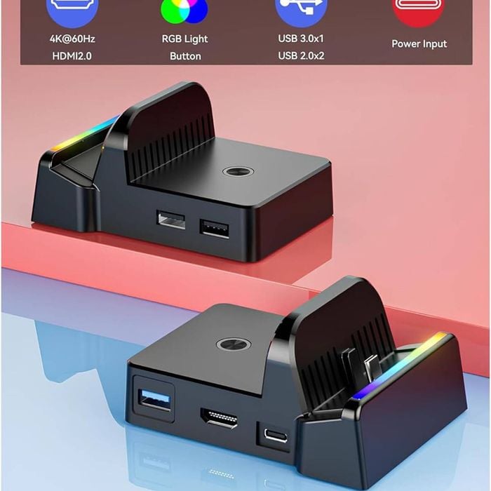 Mini Tv Dock Docking Station For Nintendo Switch 1 , 2 & Oled | Portable Charging Stand