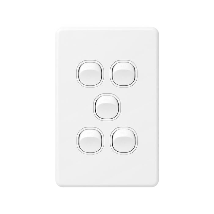 DETA X6 White Five Vertical Switch