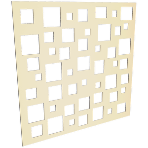ProtectorAl 300-1200 x 300-1200mm Primrose Squares Unframed Solid Aluminium Decorative Panel