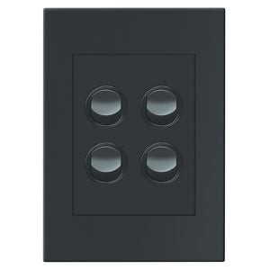 HPM VIVO 4 Gang Wall Switch - Grey
