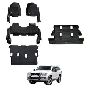 AUSGO 7D Injection Floor Mats & Boot Liner Set For Toyota Land Cruiser 200 Series LC200 Altitude / VX / Sahara 2007-2012