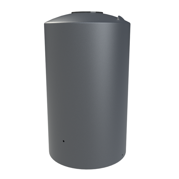 Melro Tanks 1600L Metal Grey Round Poly Water Tank
