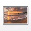Beach Scene, Waves, Sunset  Print 100% Australian Made 120x90cm  (Poster)