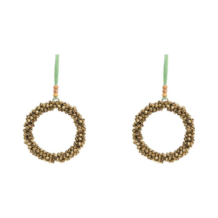 2x LVD Brass Bells Wreath Decorative Hanging Ornament Home/Lounge Decor
