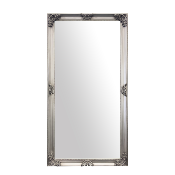 Elegant Collections Antique Silver French Provincial Mirror X-Large