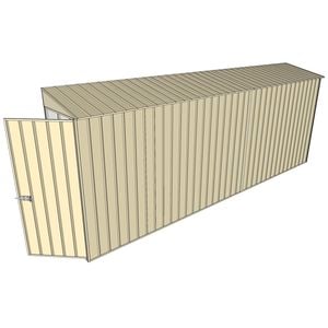 Build-a-Shed 0.8 x 5.2 x 2m Hinged Door Tunnel Shed - Cream