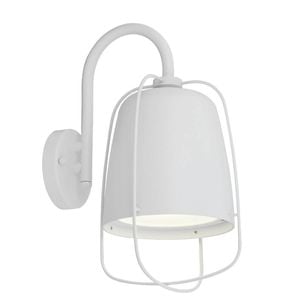 CLA Lighting Hink Exterior Cage Surface Mounted Wall Light IP44 Matt White