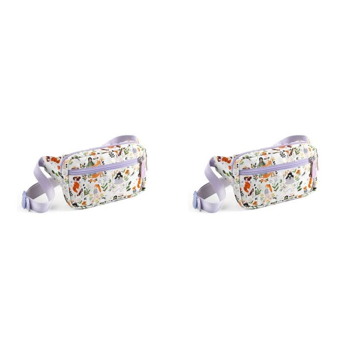 2PK Djeco 18x13cm Young Girls Crossbody Belt Bag Kids Bumbag 6y+