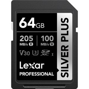 Lexar Professional Silver Plus Sdxc Card - 64gb
