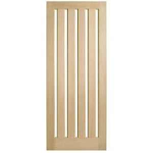 Corinthian 2340 x 820 x 40mm Entrance Door Blonde Oak Clear Glass AWO5VG