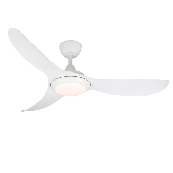 Windora Vanta 52" Modern DC Ceiling Fan with 3CCT LED Dimmable Light – White