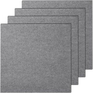P&P Light Gray Carpet Tiles, 9 Pack 610 mm Peel and Stick Padded Squares for Floors