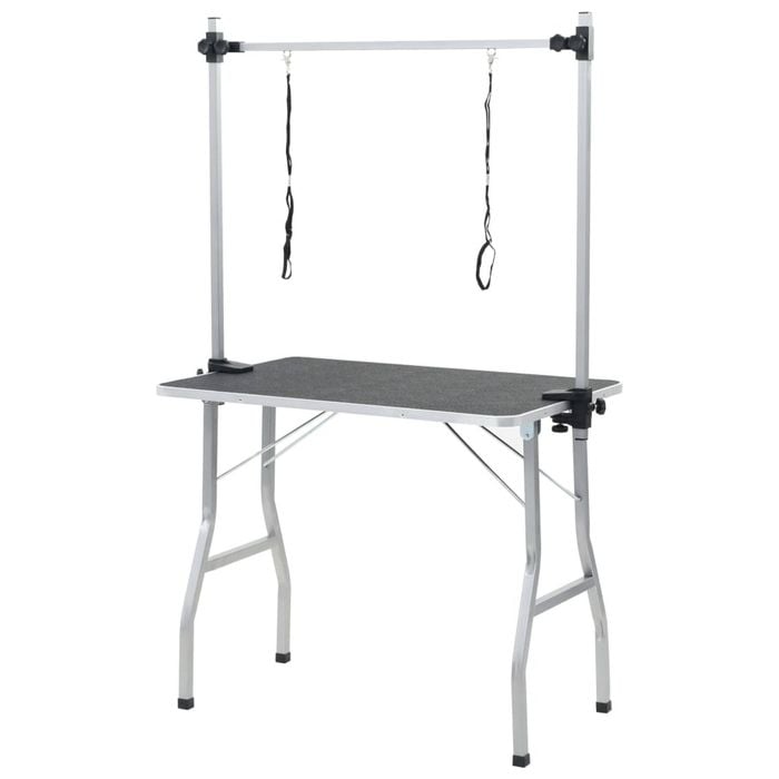 vidaXL Bath Grooming Table for Dogs 2 Loops Cat Animal Adjustable Salon Vet