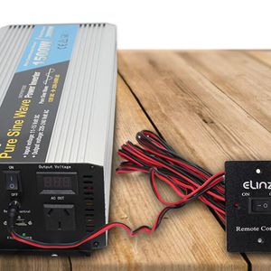 Elinz Pure Sine Wave Power Inverter 1500W/3000W 12V-240V AUS Plug Remote Control - With Remote Control | Pure Sine Wave | 12V