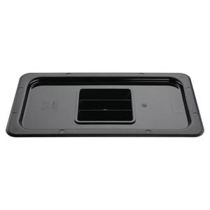 Vogue Gastronorm Lid Polycarbonate Black 1/3 Commercial Kitchen Storage