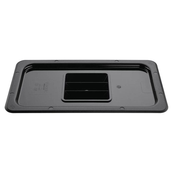 Vogue Gastronorm Lid Polycarbonate Black 1/3 Commercial Kitchen Storage