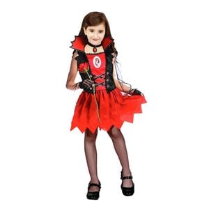 More Than Party Hallowen Girls Vampire Costume Layer Skirt Pointed Collar 6-9y