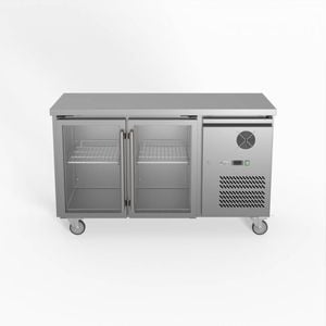 Fed-x Two Glass Door Bench Fridge  - Under Bench Fridges (xub6c13g2v)
