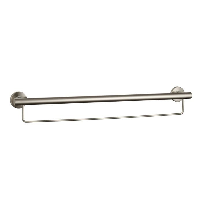 evekare 900mm Brushed Nickel Grab Rail With Towel Holder