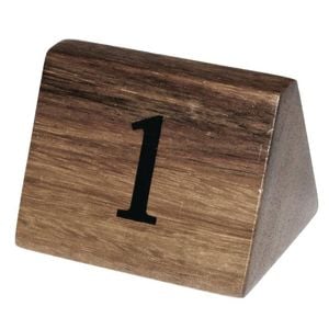 Olympia Table Number Signs Acacia Wood Numbers 1-10 Restaurant Cafe Catering