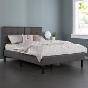 Zinus Deluxe Fabric Bed Frame Dark Grey - Queen