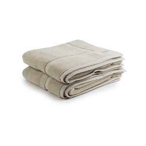 2pc Onkaparinga 60x90cm Flinders Bath Mat 800GSM Linen