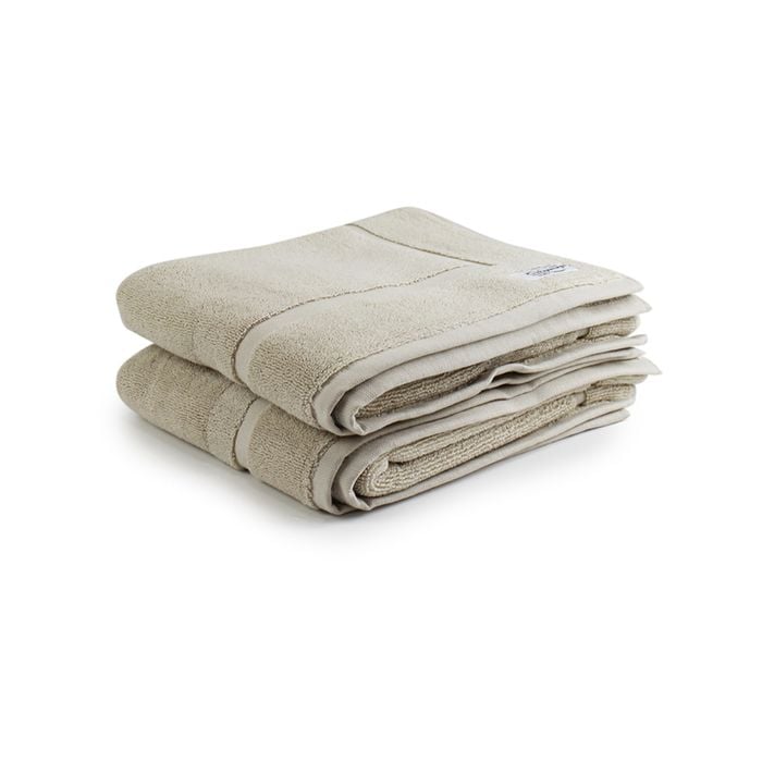 2pc Onkaparinga 60x90cm Flinders Bath Mat 800GSM Linen