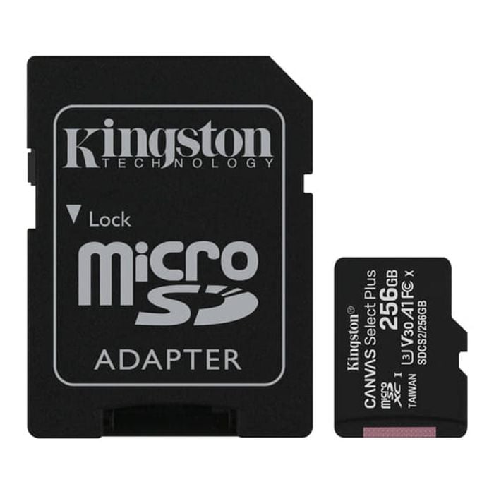 Kingston Canvas Select Plus Memory Card 256GB MicroSDxC Class 10 UHS-I [SDCS2/256GB]