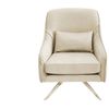 Velvet Swivel Accent Chair - Beige