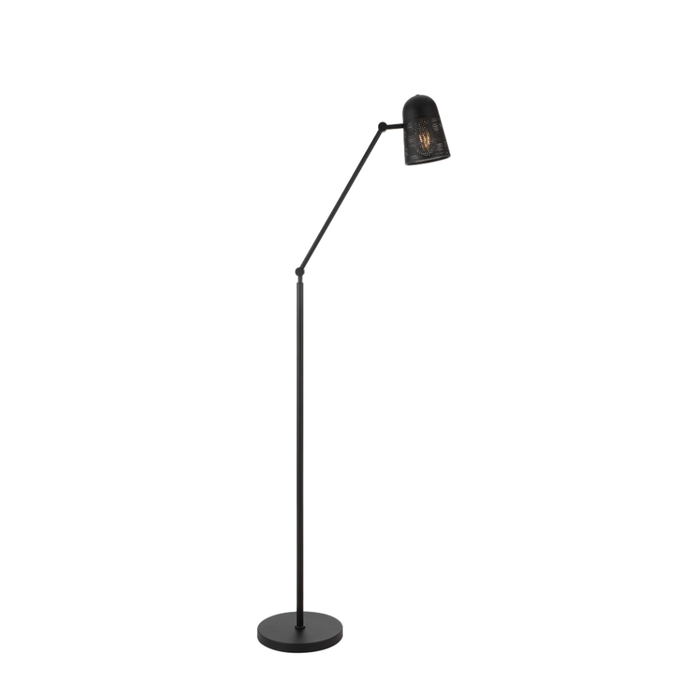 Telbix Cadena Modern Standing Floor Lamp Light Metal Black Sand