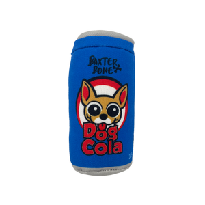 Baxter Bone Dog Cola Soda Can Plush Toy