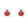2x Garden 14cm Metal Ladybug Outdoor Ornament/Sculpture Patio Decor Large Red